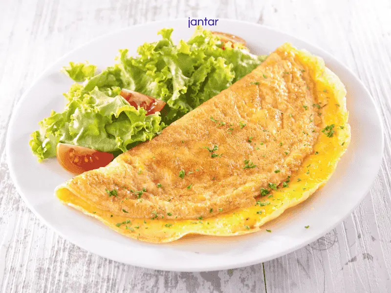 Omelete low carb com espinafre e chia
